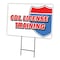 Signmission Cdl License Training Yard & Stake outdoor plastic coroplast window, C-1216-DS-Cdl License Training C-1216-DS-Cdl License Training - alternate 1
